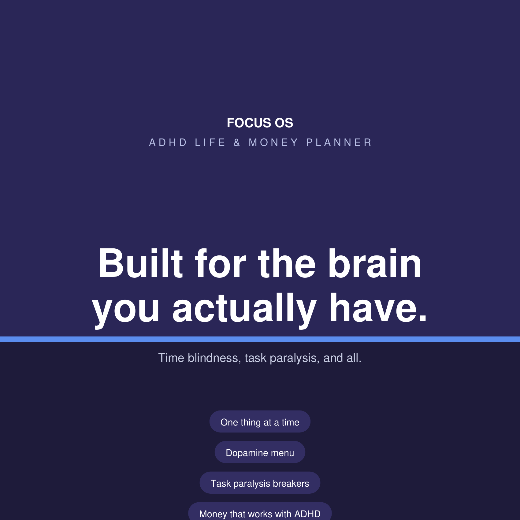 Focus OS ADHD Planner cover